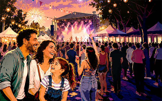 Stadtfest für die Familie mit Bühne und Feuerwerk, Foto: Stadt Hennigsdorf, Lizenz: Stadt Hennigsdorf