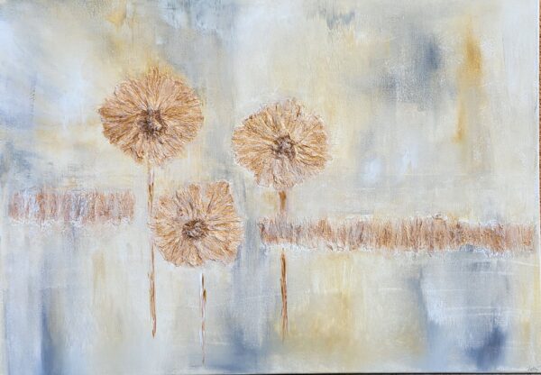 Acrylfarbe, Servietten auf Leinwand, Foto: Carmen Petzold, Lizenz: Landkreis Oberhavel