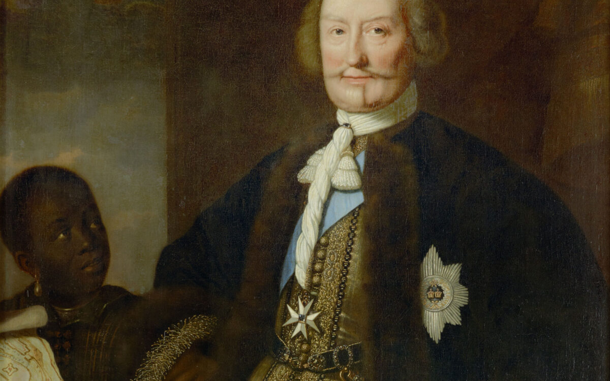 Pieter Nason: Prinz Johann Moritz von Nassau-Siegen, im Hintergrund ein junger schwarzer Diener (Detail), Foto: Wolfgang Pfauder, Lizenz: SPSG