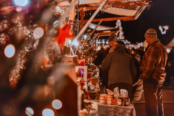 Marktstand auf dem Weihnachtsmarkt Oranienburg